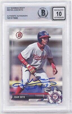 Juan Soto Signed Autographed New York Yankees Bowman Draft Bd