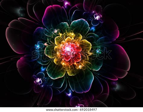 Abstract Fractal Luxurious Flower Computergenerated Image Stock Illustration 692018497