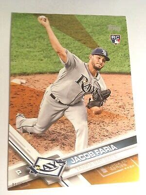 2017 Topps Update Jumbo 5x7 Jacob Faria Rays RC US240 D 01 10 Gold EBay