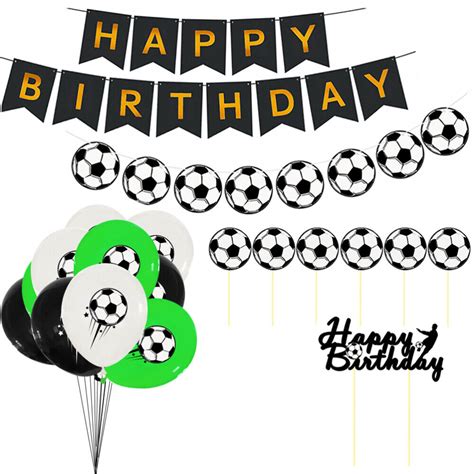 27 Pcs Ballonanzug Cupcake Topper Zum Geburtstag Fußball Kuchen eBay