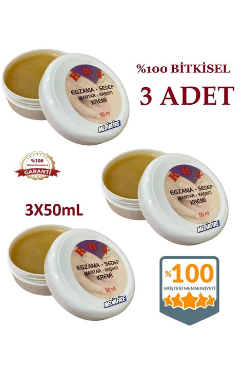 MediaFire 3 Adet 3x50ml Egzama1 Mantar Egzema Kaşıntı Kurdeşen El