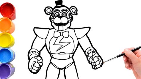 How To Draw Glamrock Freddy FNAF SECURITY Breach YouTube