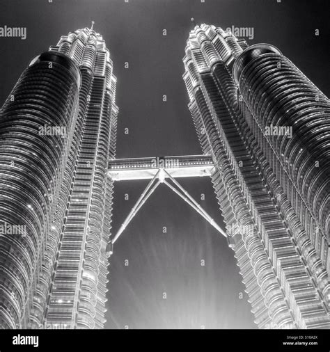 KLCC Twin Tower at night Stock Photo - Alamy