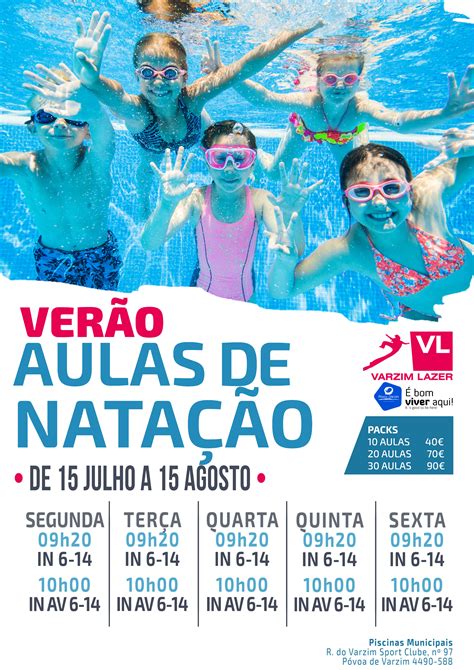 Aulas de Natação no verão C M da Póvoa de Varzim