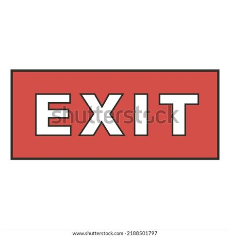 Logo Exit Symbol Red Signs Stock Vector (Royalty Free) 2188501797 ...