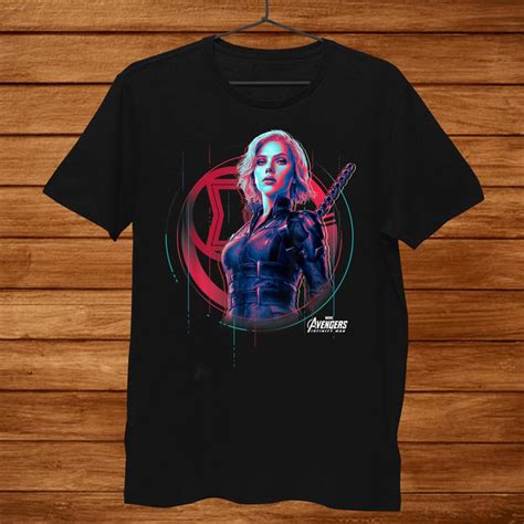 Marvel Infinity War Black Widow Icon Tech Shirt Teeuni