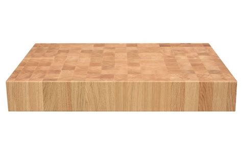 A 100mm Thick Rectangular Oak End Grain Butchers Block End Grain