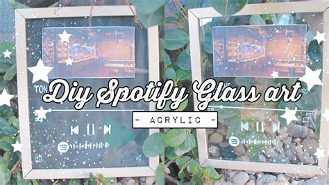 Diy Spotify Glass Artwork🍒 Using Acrylic Paint Cheap Easy Youtube