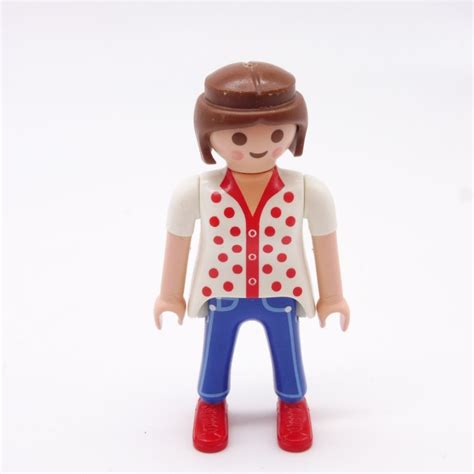 Playmobil Femme Moderne Blanc Rouge Et Bleu