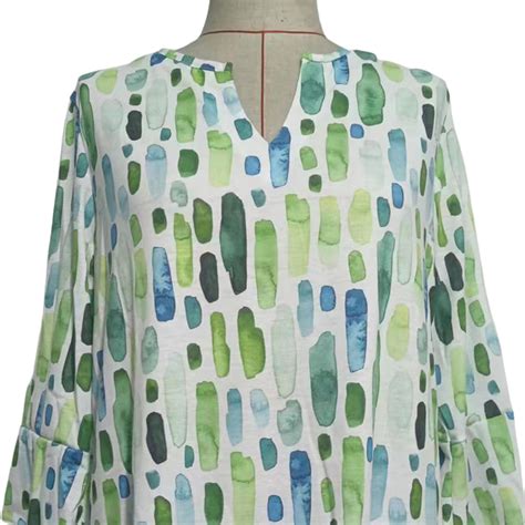 CHEMISIER BLOUSE LIQUETTE Col en V 34 manches évasées femmes minces