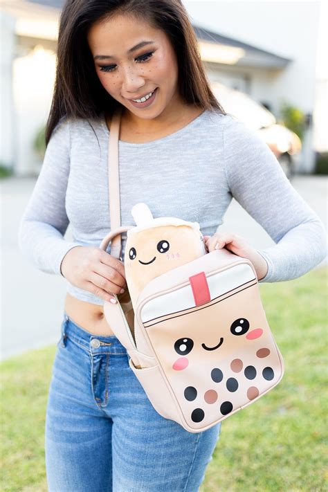 Cute Boba Backpack Boba Bag Messenger Bag Tote Bags Etsy