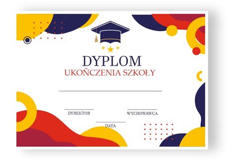 Dyplom Ukończenia szkoły wzór 6 kup w sklepie online Ponpon Toys