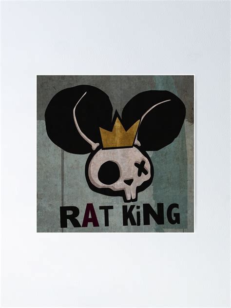 "The Rat King, a Mono Grunge Punk Rat Skull" Poster for Sale by iscaStudioArt | Redbubble