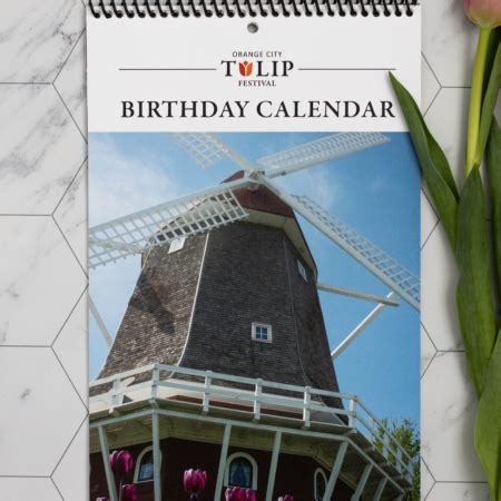 Perpetual Birthday Calendar Tulips Orange City Tulip Festival