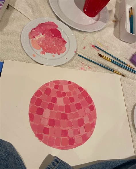 Disco Disco Ball Painting Craft Ideas Step By Step Disco Painting