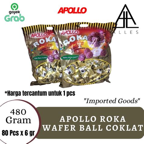 Jual Apollo Roka Wafer Ball Biskuit Roka Roka Reffil Isi 50 80 Pcs