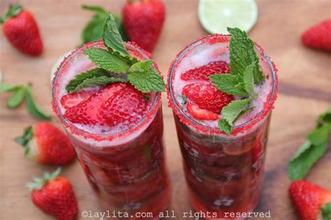 Mojitos De Fresa O Frutilla Laylita Recetas De Cocina