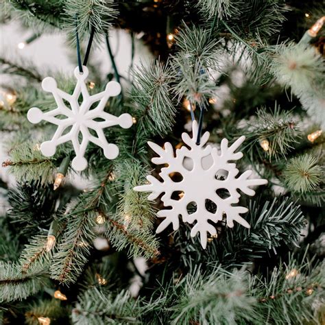 Ceramic Snowflake Ornament Snowflake Ornaments Christmas Ornaments