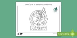 Hoja para colorear Selección mexicana de fútbol Twinkl