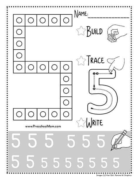 Free Snap Cube Number Mats Preschool Mom Worksheets Library