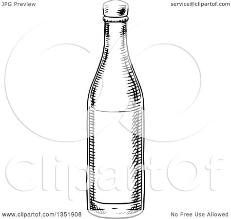 Glass Bottle Clipart Black And White