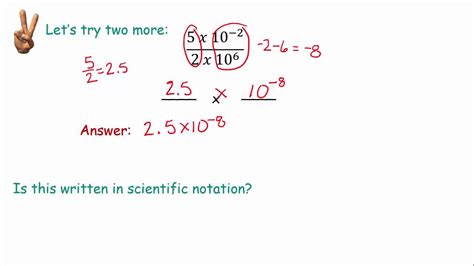 Division Scientific Notation Youtube