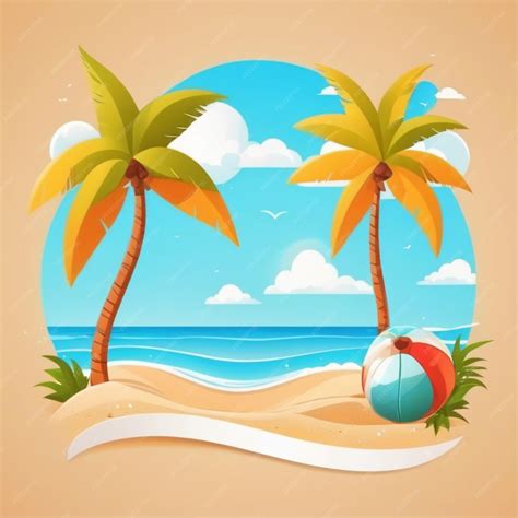 Premium Vector | Beach vector background