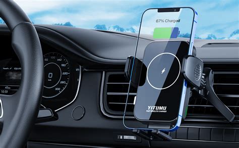 Yitumu Wireless Car Charger W Qi Fast Charging Car Phone Holder