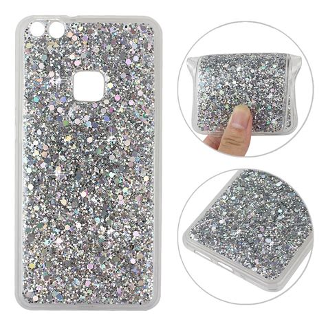 Huawei P10 Lite Hülle, Huawei P10 Lite Glitzer Case Rosa Schleife 3D ...