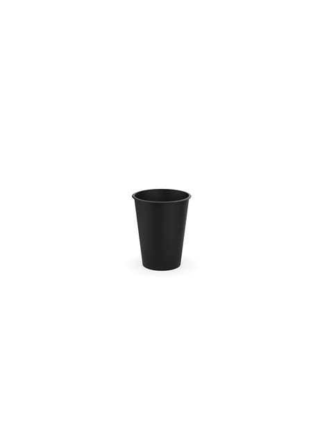 Vasos reutilizables e irrompibles de plástico negro 280 ml