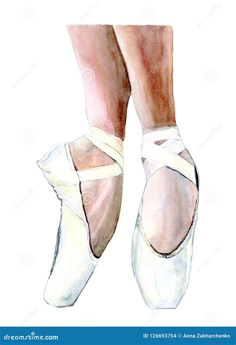 Chaussures De Pointe Chaussures Pour Le Ballet Jambes D Une Ballerine