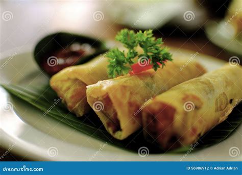 Indonesian Spring Roll Bokeh Stock Photo Image Of Culinary Fried