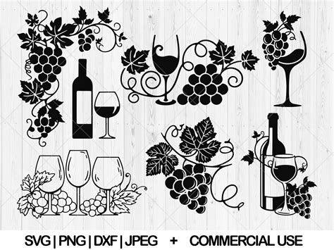 Wine Svg Bundle Grape Vine Svg Dxf Png Jpg Wine Bottle - Etsy UK