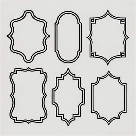 Premium Vector | A collection of decorative ornate frame shapes There