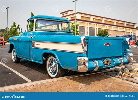 1957 Chevrolet Task Force Cameo Carrier Pickup Truck Editorial Image