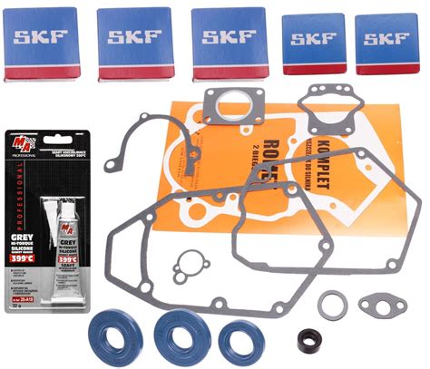 Lagersatz SKF C3 Motorset Dichtung Kugellager Simmeringe Romet