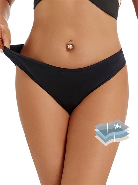 Waxjjdw Period Swimwear Menstrual Leakproof Bikini Bottoms Low Waisted