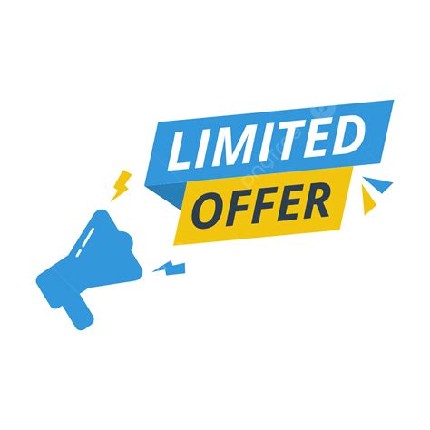 limited offer  megaphone vector limited offer banner limited