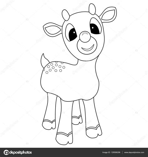 Rudolph The Red Nosed Reindeer Clipart Black And White