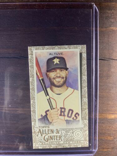 2020 Topps Allen And Ginter Mini Baseball Card Gold Border Jose Altuve