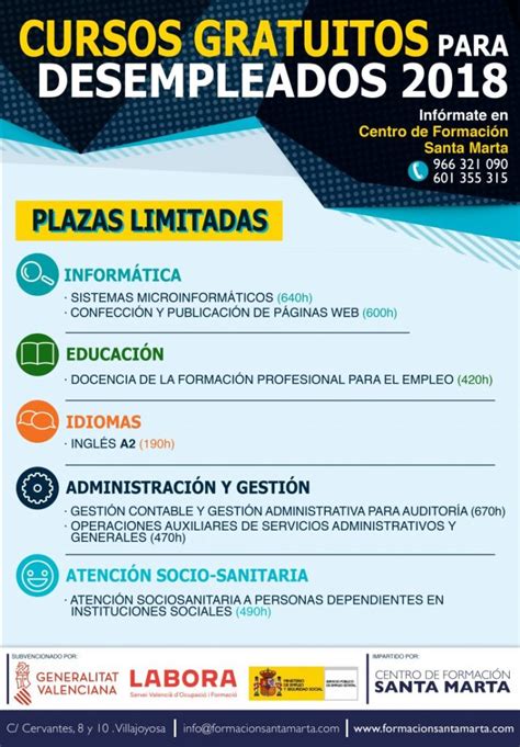 Curso Gratuitos Para Desempleados Formaci N Santa Marta