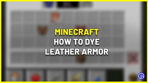 How To Dye And Undye Leather Armor In Minecraft Java Pe Bedrock