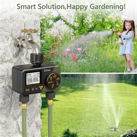 Sprinkler Timer Zone Diivoo Programmable Water Hose Timer Outlet