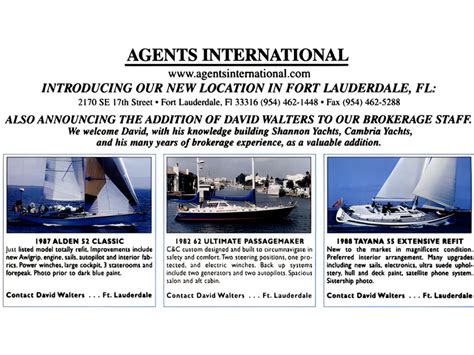 History and Heritage of David Walters Yachts - Established 1982