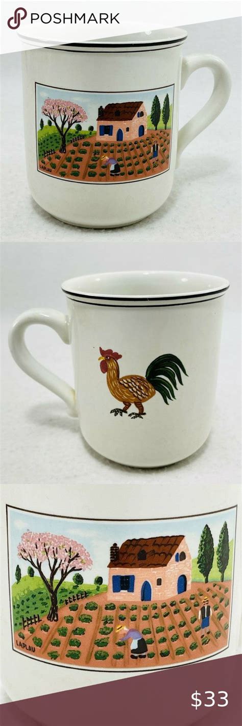 Villeroy Boch Luxembourg Naif Mug Laplau Chicken Rooster Farmer Field