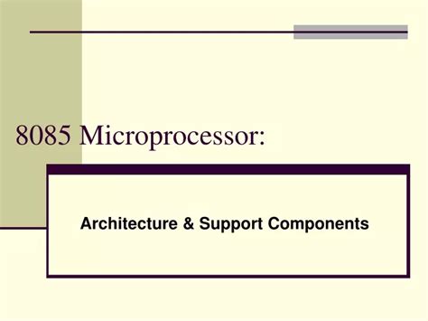 Ppt 8085 Microprocessor Powerpoint Presentation Free Download Id