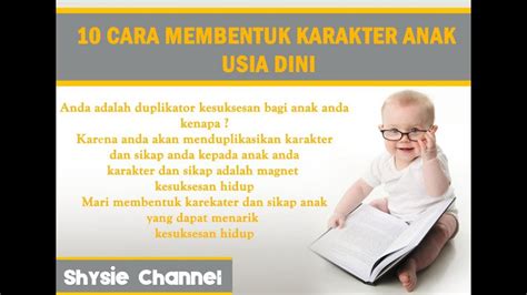 10 Cara Membentuk Karakter Anak Usia Dini Portal Resmi Pemerintah Kabupaten Banyuasin