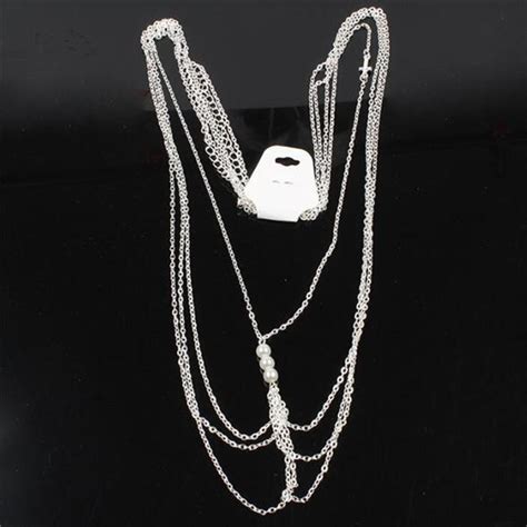 Satın Alın Personality Womens Multi Layer Alloy Plating Body Chain