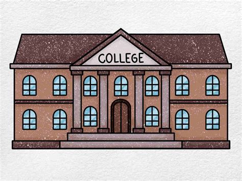 How To Draw A College Helloartsy