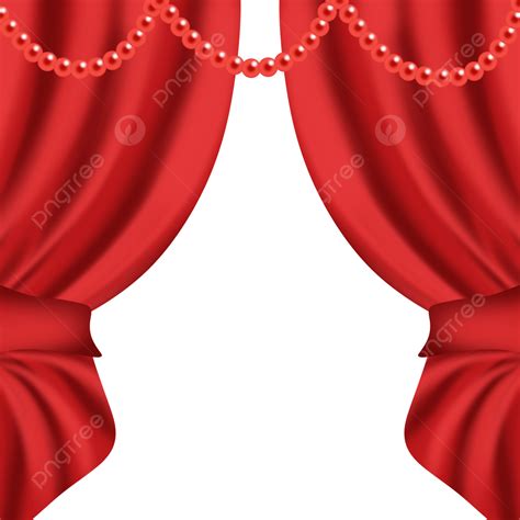 Red Pearl Clipart Hd Png Red Curtain For Product Display With Pearl